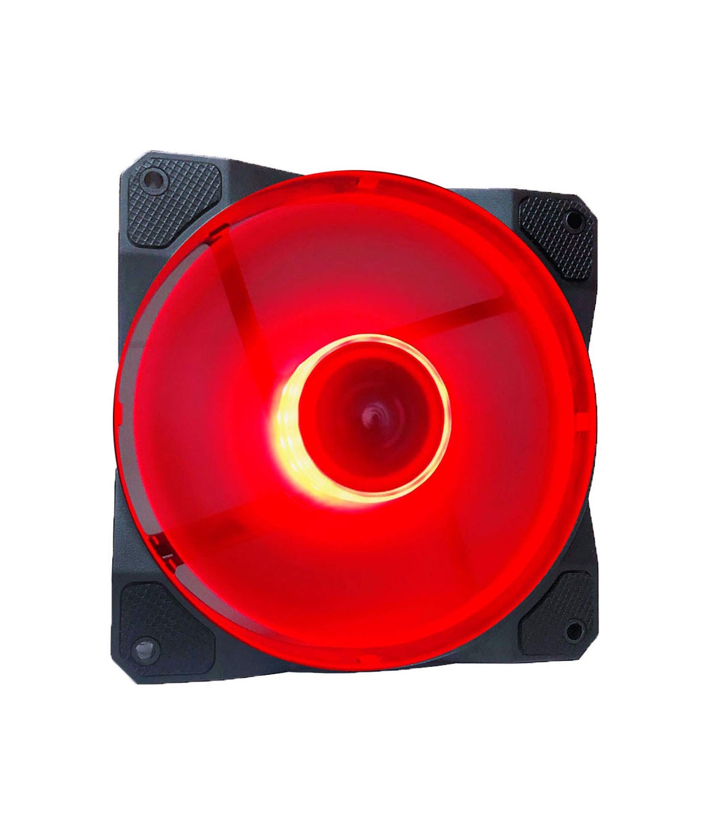 APEVIA CO212L-RD Cosmos 120mm Red LED Ultra Silent Case Fan w/ 16 LEDs & Anti-Vibration Rubber Pads (2 Pk)
