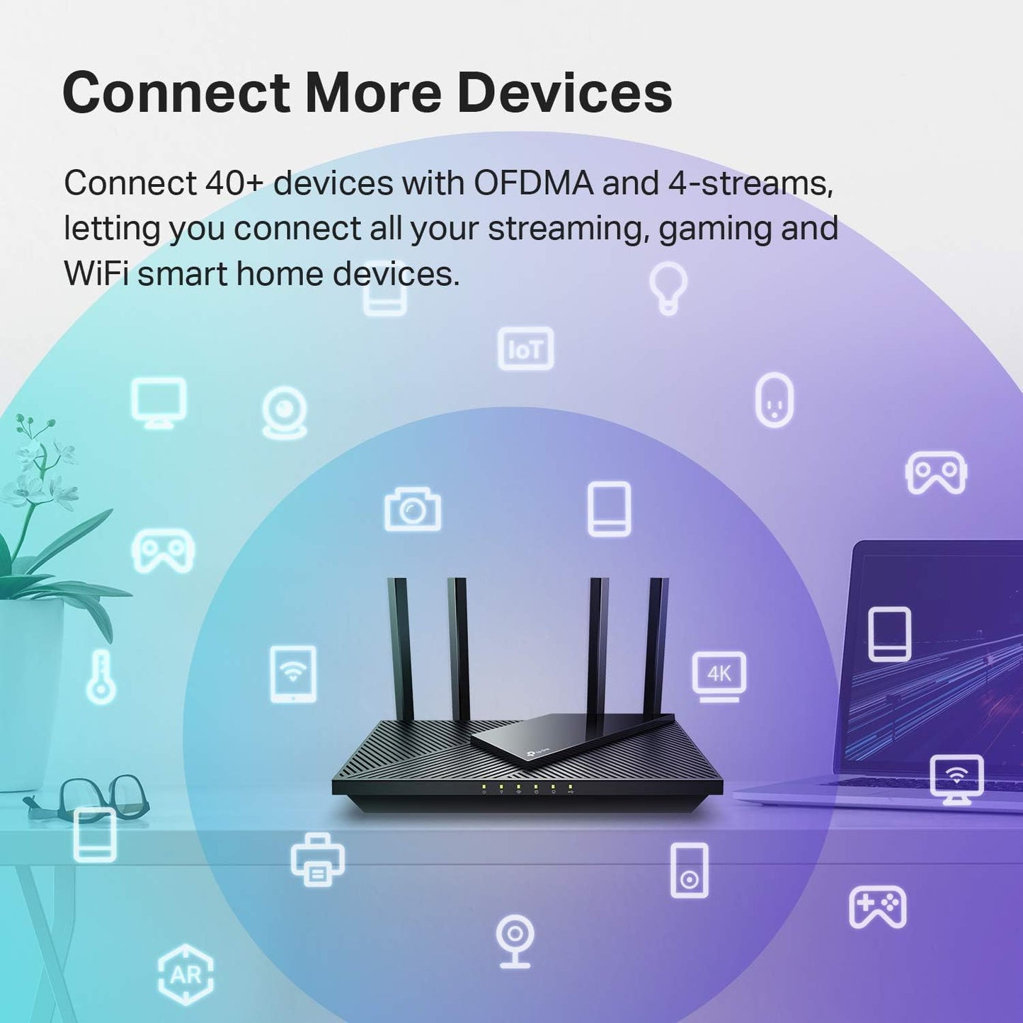 TP-Link AX1800 WiFi 6 Router (Archer AX21) – Dual Band Wireless Internet, Gigabit, Easy Mesh, Works with Alexa - A Certified for Humans Device, Free Expert Support