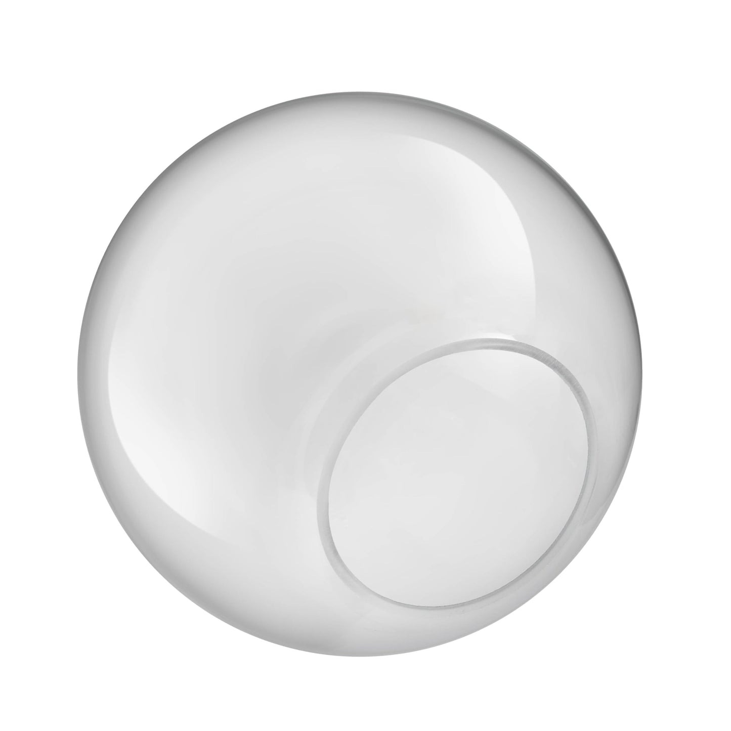 Aspen Creative 28005-60-2, 6" Clear Glass Globe, Neckless for Wall Sconces, Fitter: 2-3/4", 2 Pack