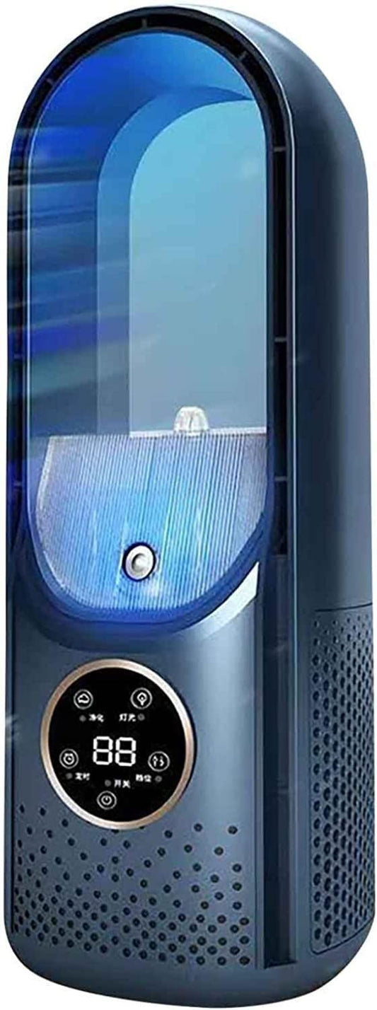 YWangQiang USB Tower Fan Led Bladeless Fan Tower Electric Fan Mini Vertical Conditioner Fans (Color : A) (B)