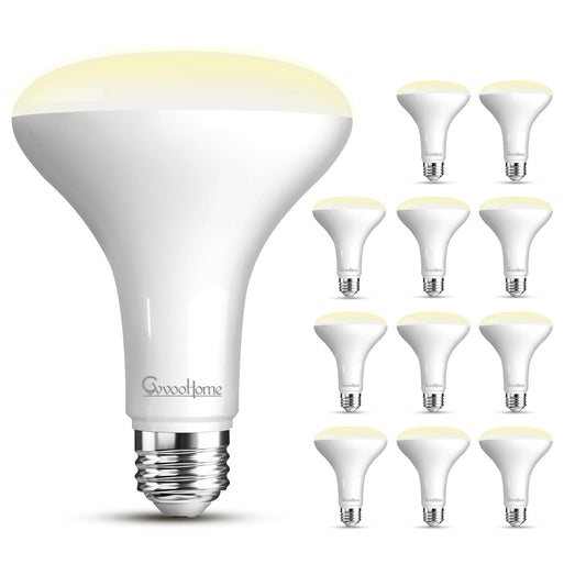 GvvooHome 12 Pack BR30 LED Flood Light Bulbs, 7W (65W Equivalent), 2700K Soft White, 650 Lumens, E26 Base, Dimmable, Indoor Recessed Can Lighting