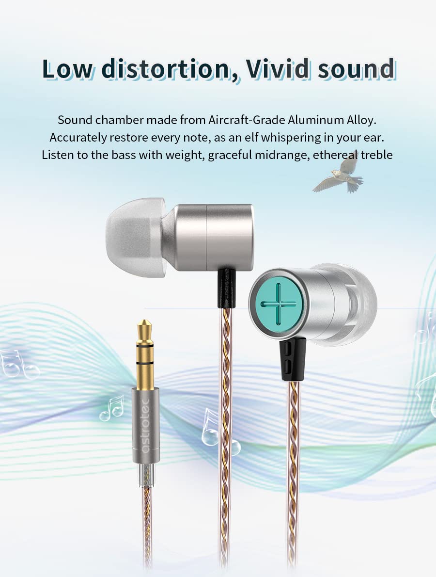 keephifi Astrotec Vesna Wired Earbuds with Microphone Tiny Earbuds in Ear Monitor with LCP Diaphragm Portable Earphones Noise Cancelling Earbuds…