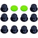 5 Pairs Replacement Analog Stick Joystick Thumbsticks Thumb Grips Buttons for Playstation DualShock 4 PS4 Controller Gampad (Black)
