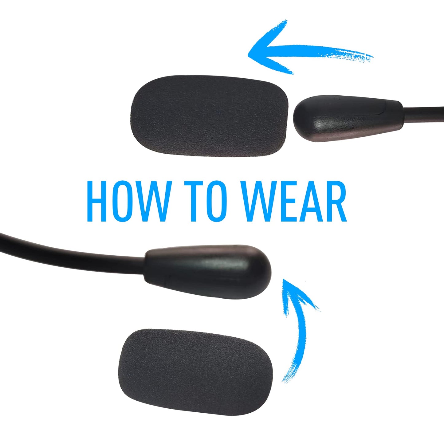 AKSONMN 10-Pack Foam Mic Covers for Wireless Laval.Operations Microphones - 1.4" Ball-Type Windscreen for Clear Audio, Fits Podcasting, Vlogging