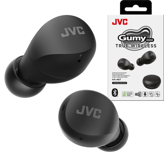 JVC Compact and Lightweight Gumy Mini True Wireless Earbuds Headphones, Long Battery Life (up to 23 Hours), Sound with Neodymium Magnet Driver, Water…