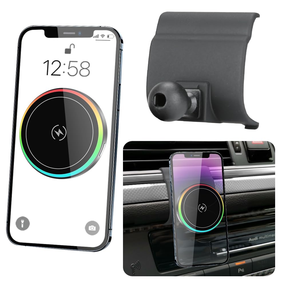 LUNQIN Car Magnetic Phone Mount for Audi A6 S6 A7 S7 RS6 RS7 2012 2013 2014 2015 2016 2017 2018 Auto Interior Accessories Best Cellphone Holder Fast