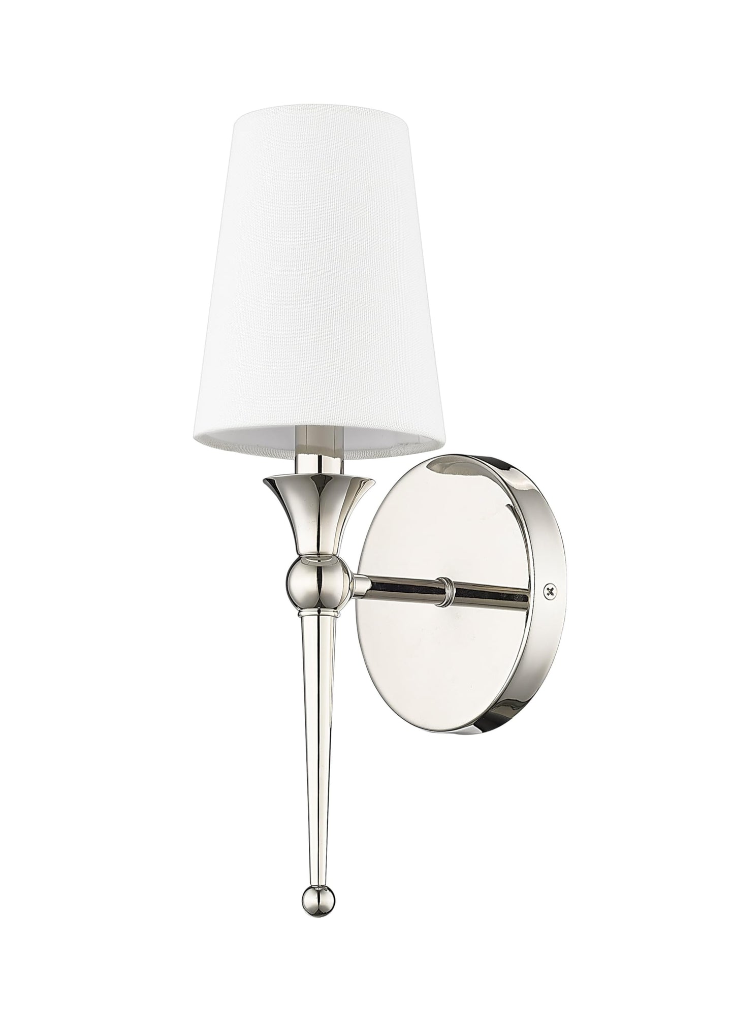 ML Lighting 17101-PN 1-Light Wall Sconce in Polished Nickel Finish