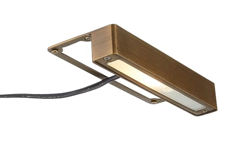 VOLT Cast Brass 12V Undercover Hardscape Light (Bronze) with 3W 2700K Warm White G4 LED Bulb for Low Voltage Outdoor Step, Deck, Masonry & Wall
