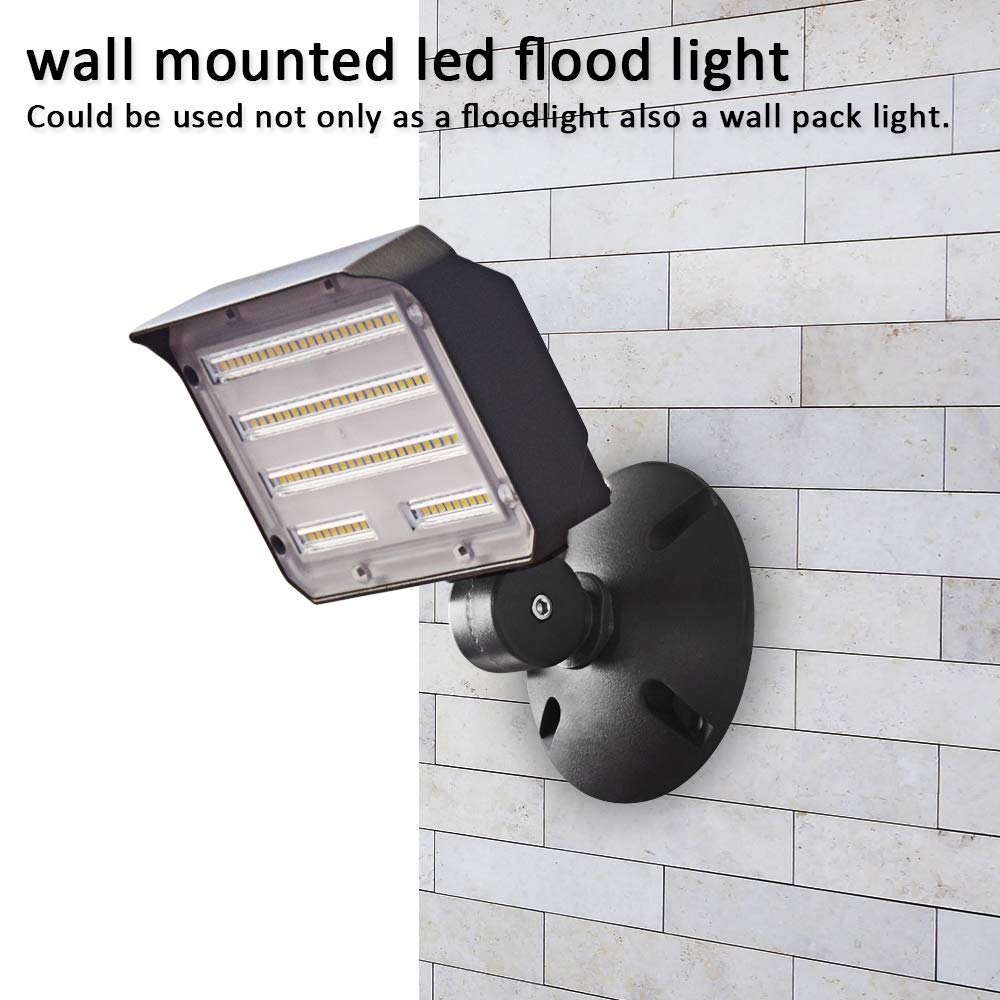 SZGMJIA 60W LED Knuckle Mount Flood Light, Outdoor Security Floodlights Fixture with Base, Dusk-to-Dawn Photocell Daylight AC100-277V 7,800lm(300W