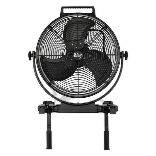 BLOTEK W58352 16-Inch Dust King High Velocity Floor, Exhaust, or Blower Fan, Black, 3-Speed, 270-Degree Adjustable Tilt, IP64 Waterproof, Ideal