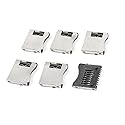 Uxcell a14061000ux0287 SMT SMD Cell Phone TF Micro SD Memory Card Slot Holder Sockets (Pack of 6)