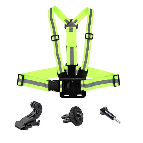 Adjustable Reflective Vest Selfie Chest Mount Harness for Insta 360 X5 X4 X3 X2 X ACE Pro, Chest Strap Body Mount for Gopro Hero and Fusion Max, DJI