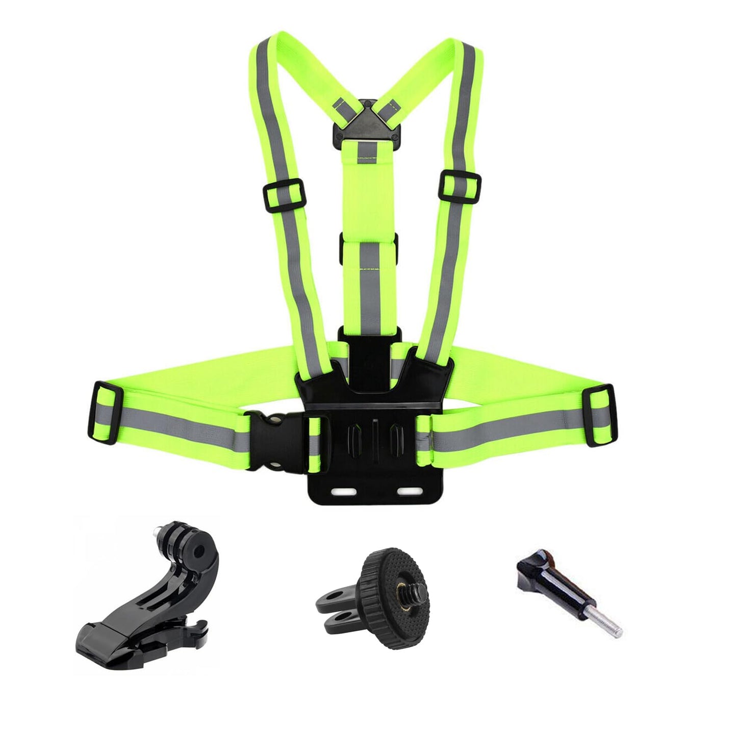 Adjustable Reflective Vest Selfie Chest Mount Harness for Insta 360 X5 X4 X3 X2 X ACE Pro, Chest Strap Body Mount for Gopro Hero and Fusion Max, DJI