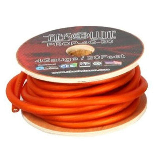 Absolute PROP4G50OR Pro Series Orange 50 Feet 4 Gauge Ultra Flexible Power/Ground Battery Amp 12V Cable Wire for Auto, Car, Inverter, RV, Solar, Marine, Trucks