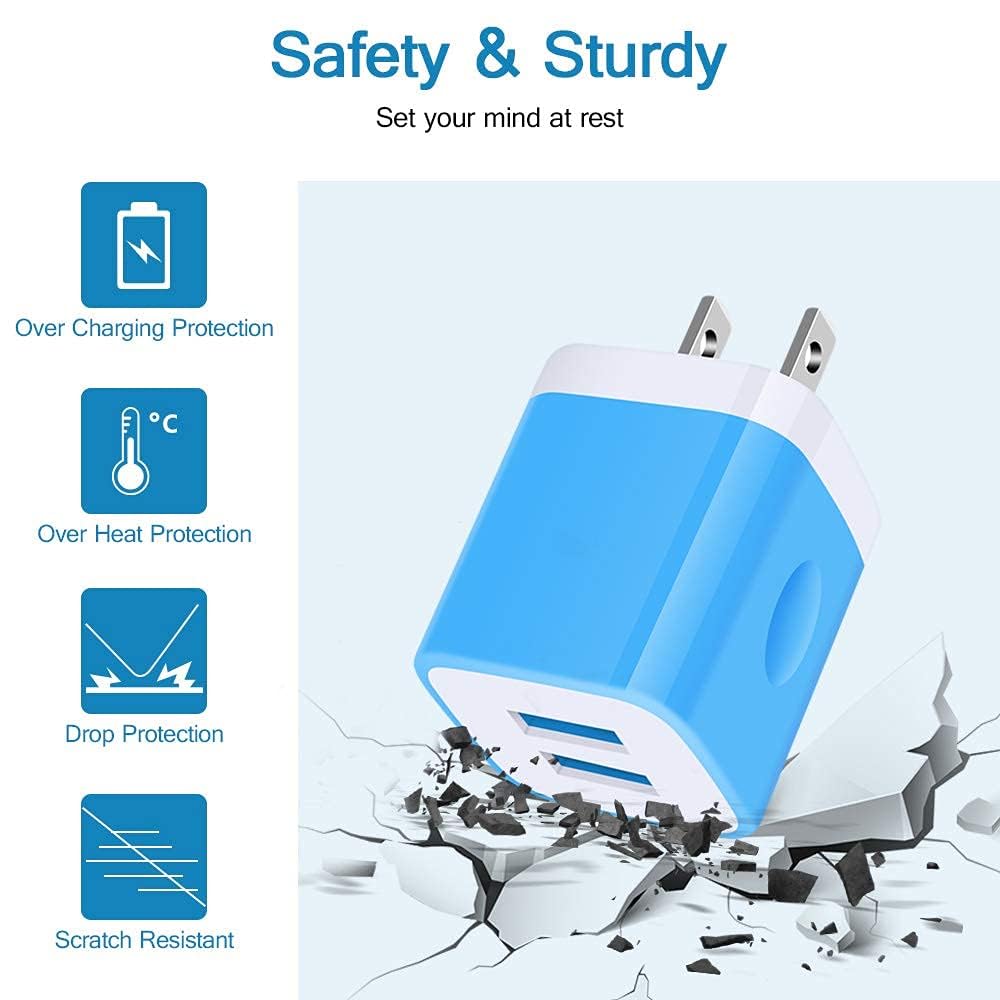 USB Type C Charger Plug Dual Port Fast Wall Charger Phone Charging Block with 2Pack 6Ft C Cable for Samsung Galaxy S26 S25 S24 S23 S22 S21 S20 A16 A54