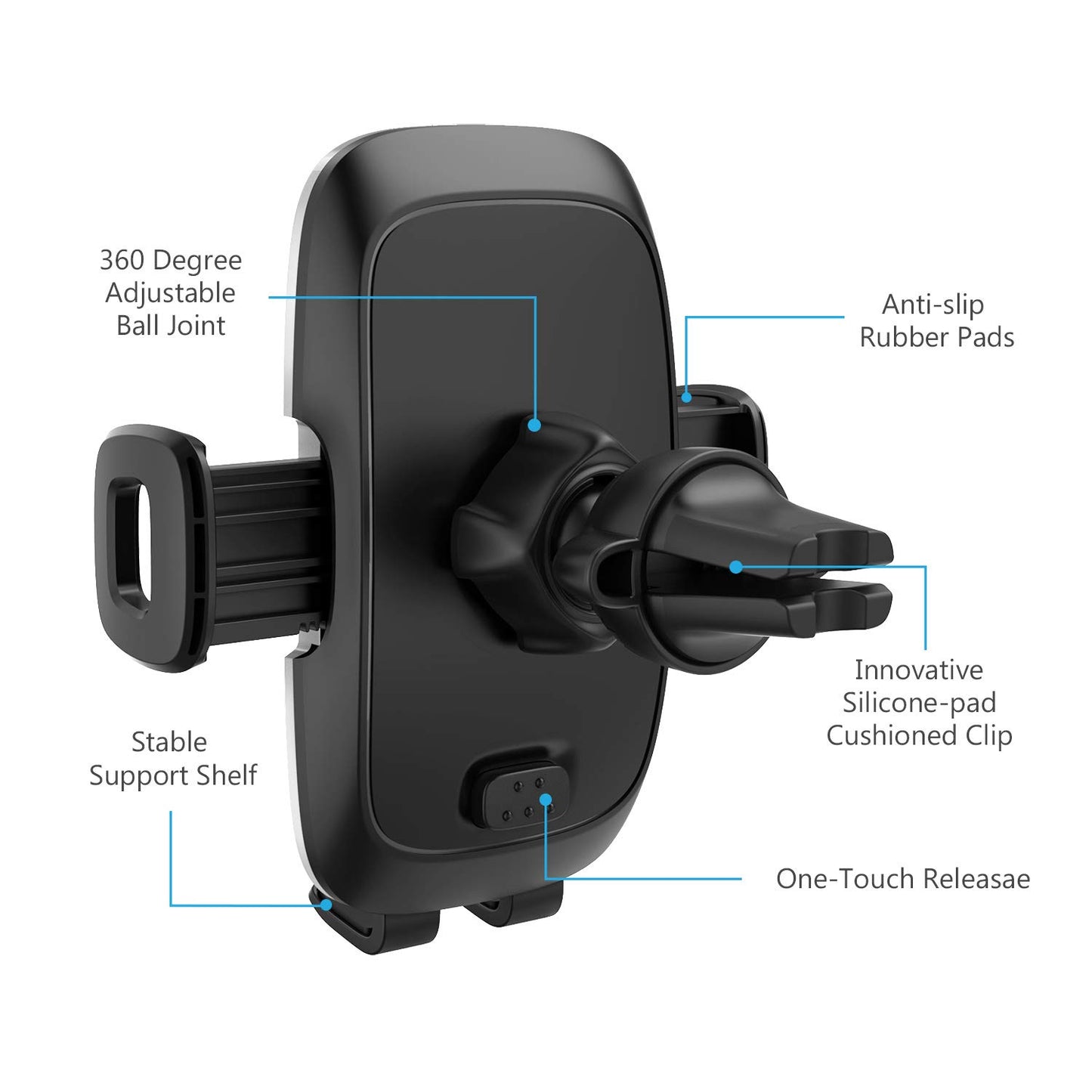 Phone Holder for Car, WizGear Car Phone Mount Air Vent Cell Phone Holder for Car, Air Vent Phone Holder for Car with Twist Lock Base Compatible