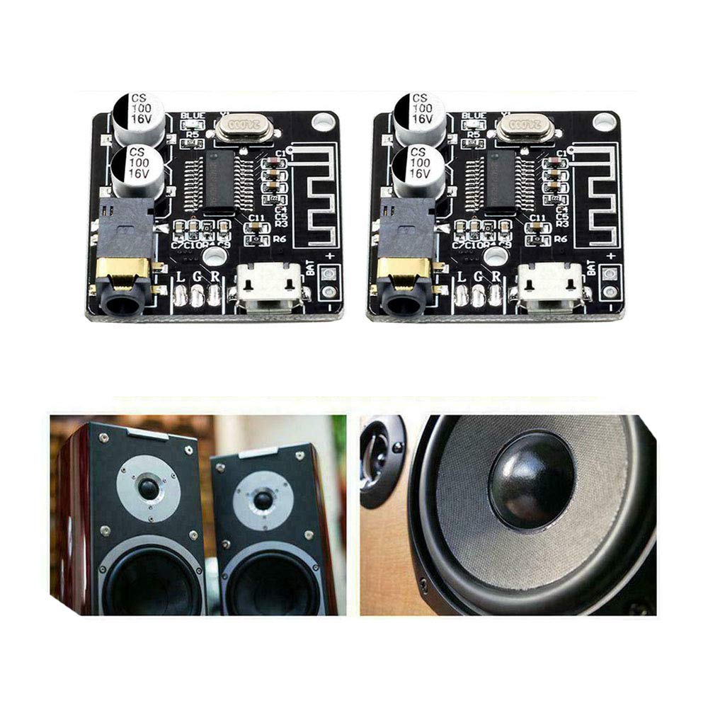 Acxico 2Pcs VHM-314 Bluetooth Audio Receiver Board 5.0 MP3 Lossless HF Board DIY