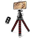 Sensyne Phone Tripod, Flexible Cell Phone Tripod with Phone Holder and Wireless Remote, Mini Travel Tripod Stand, Compatible with All Cell Phones