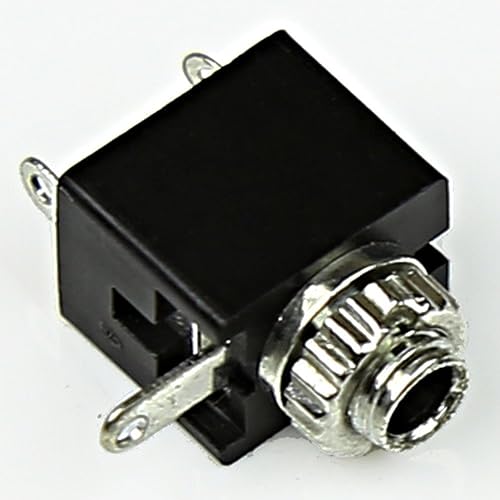 2.5mm Mono TS Female Socket with Switch, Panel Mount Solder Audio Jack, 4 Pack
