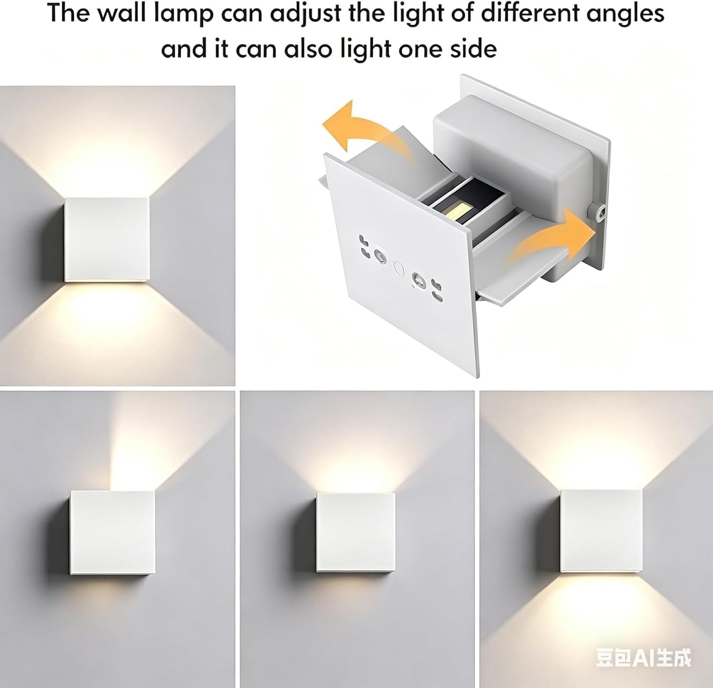 FUPE 2-Pack Outdoor Wall Lights, IP65 Waterproof Exterior Porch Light