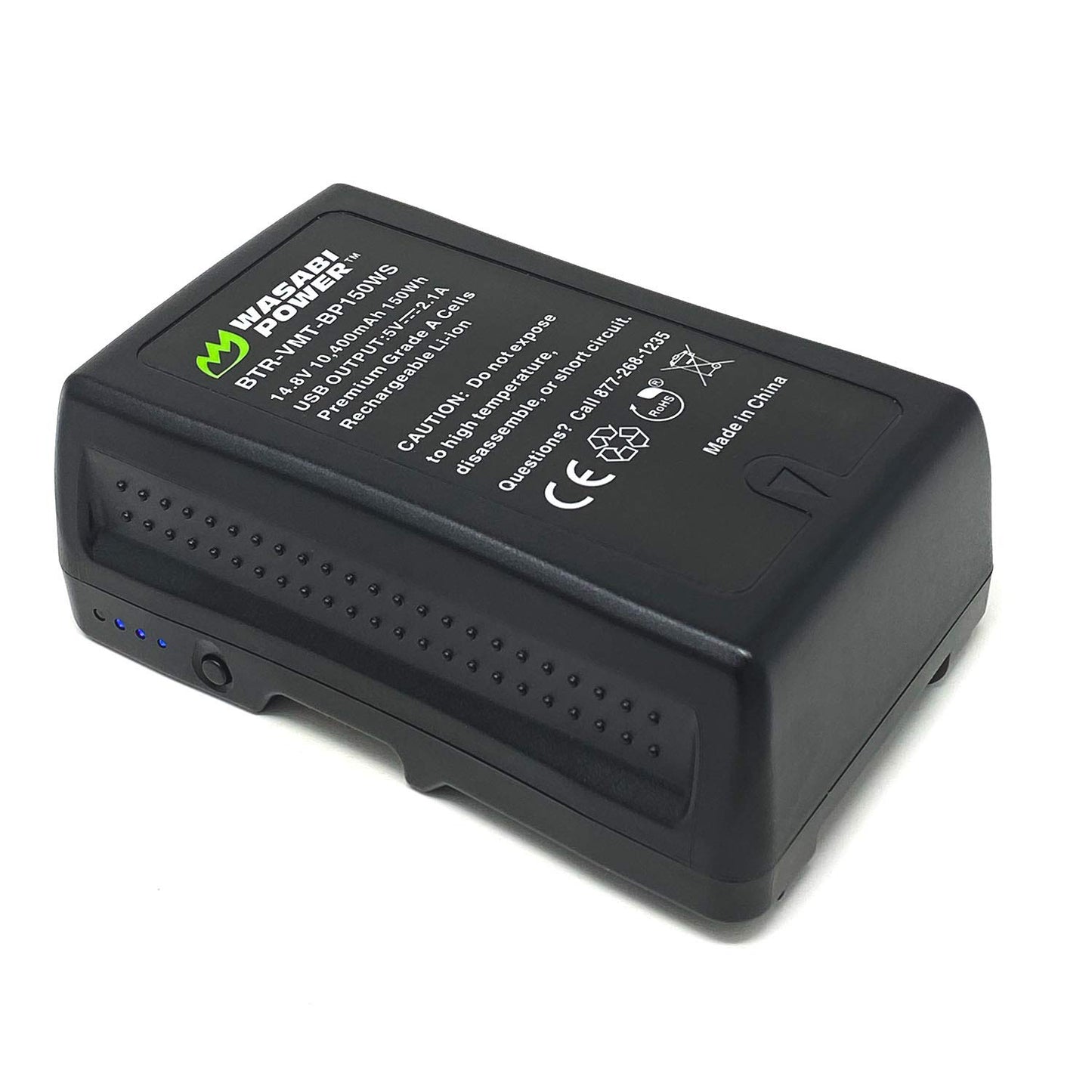 Wasabi Power V Mount/V Lock Battery (150Wh, 14.8V, 10400mAh) Rechargeable Li-ion Battery for Broadcast Video Camcorder, Compatible with Sony HDCAM