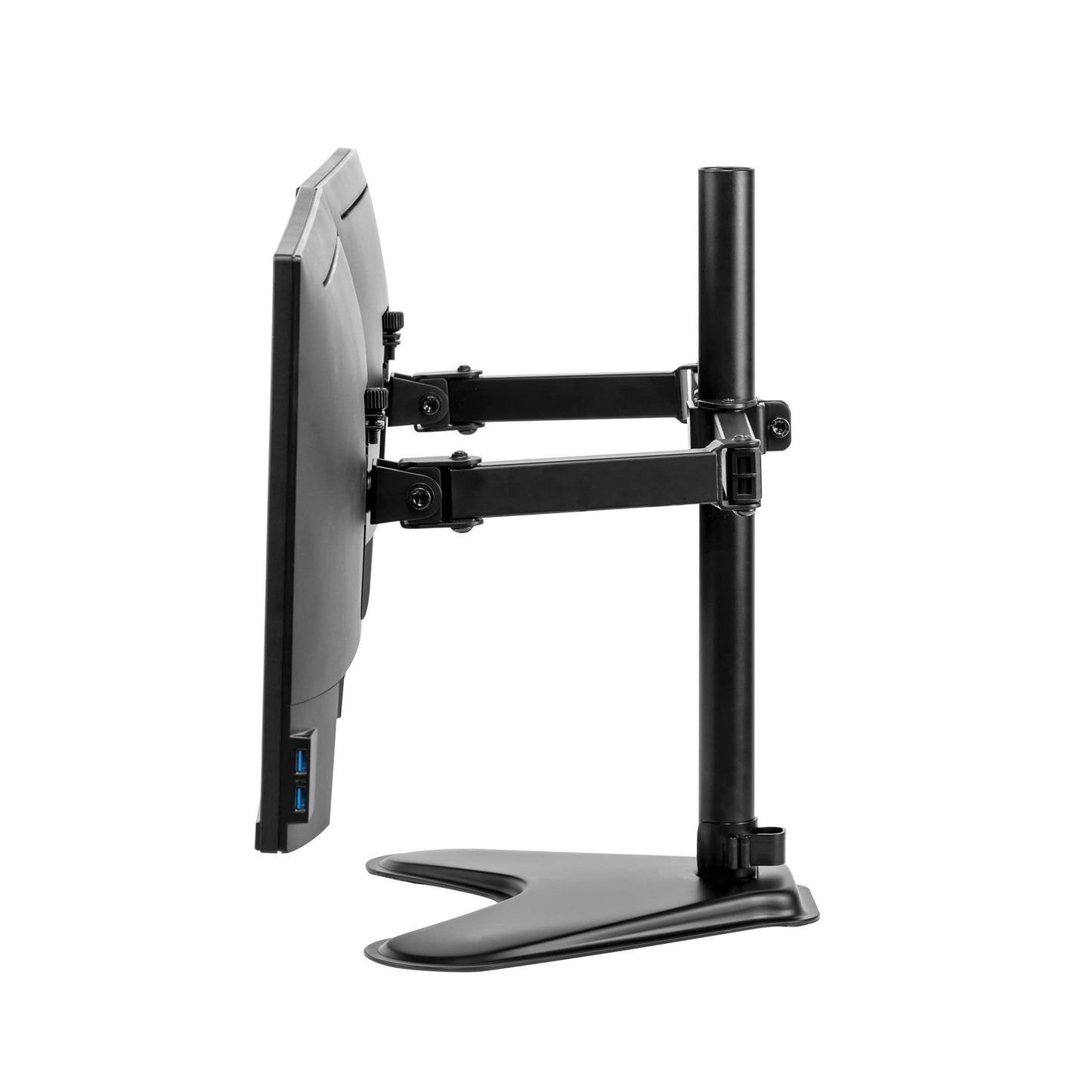 Fellowes 8043701 Professional Series Free Standing Computer Monitor Stand for 2 Monitors with Horizontal Monitor Arms, 27 Inch Monitor Capacity