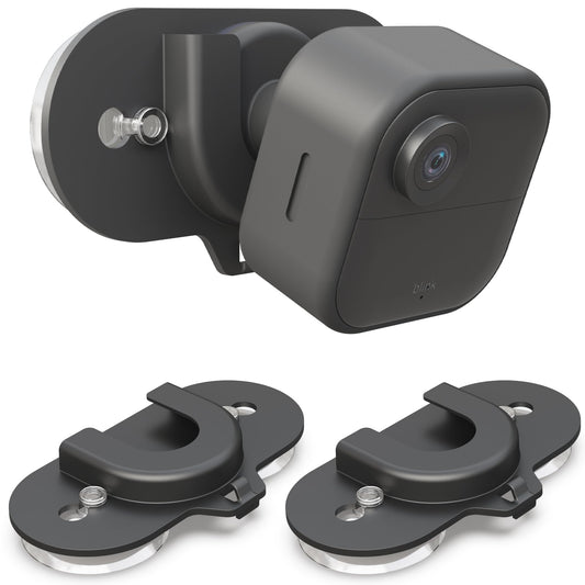 Blink Camera Mount with Dual Suction Cup, No-Drill, No Need Adhesive, Mounted on Smooth Surfaces Like Windows, Glossy Tiles, and Wood, 2 Pack for All