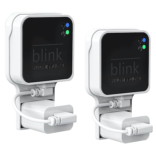 Outlet Wall Mount for Blink Sync Module 2, Mount Bracket Holder for Blink Outdoor Camera No Messy Wires Outdoor and Indoor Home Security Camera Mount