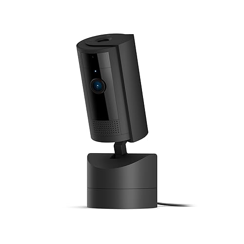 Ring Pan-Tilt Indoor Cam (newest model), See all around your home or business with 360° pan coverage, HD video, plus Two-Way Talk, Black