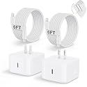 iPhone 17 Charger Fast Charging, USBC Charger 2 Pack 40W Foldable Dynamic USB C Apple Power Adapter with 60W Max, 6FT USB C Cable Woven Cord