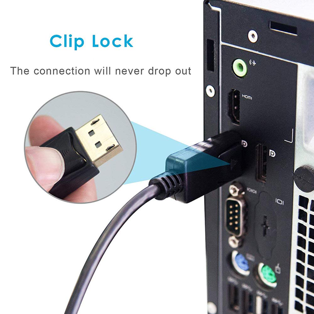 Anbear DisplayPort to HDMI, Display Port Adapter to HDMI for Desktops and Laptops Connect to HDMI Displays (1 Pack, DP)