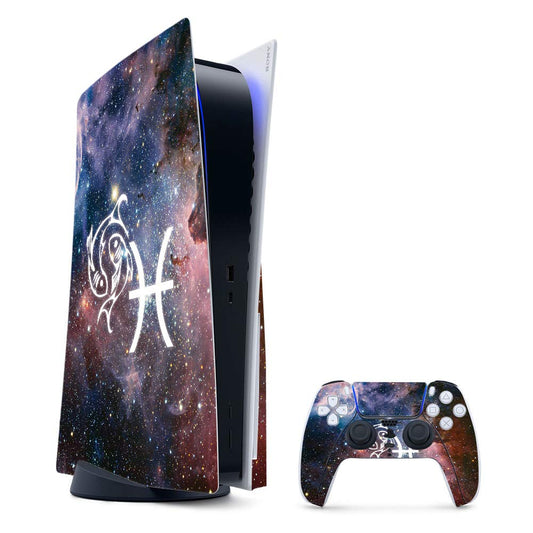 MightySkins Gaming Skin for PS5 / Playstation 5 Bundle - Pisces | Protective Viny wrap | Easy to Apply and Change Style | Made in The USA