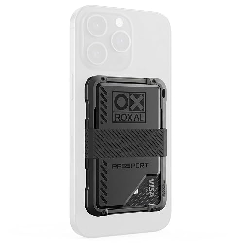Roxal Premium Magnetic Wallet, Fathers Day Gift, Compatible with MagSafe & iPhone 17, 16, 15, 14, 13, 12 - CNC-Machined Aluminum Minimalistic