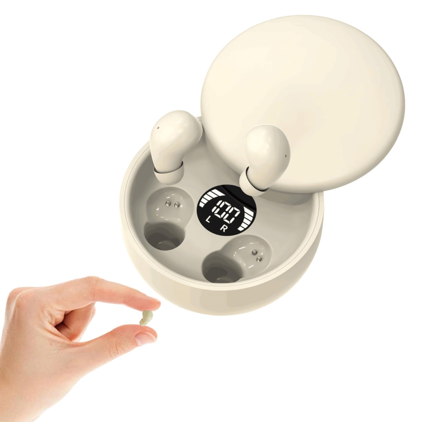 Invisible Mini Earbuds for Small Ear Canals, Smallest Wireless Bluetooth in-Ear Headphone for Work & Daily Use, Soft Silicone Ergonomic Fit, Micro Ear