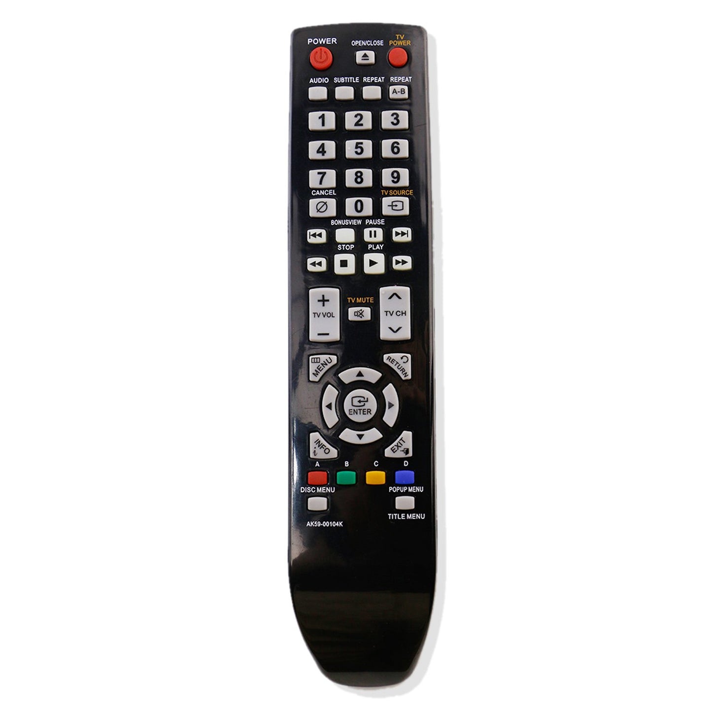 AK59-00104K Replaced Remote Control fit for Samsung BD Blu-Ray Disc DVD Player BDP1590 BD-P1600A BD-P3600 BD-P1590 BD-P1620 BD-P1580