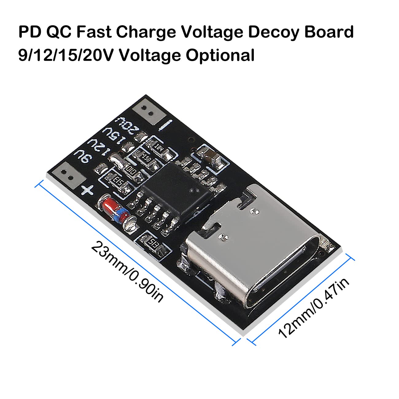 10PCS USB-C PD Trigger Board Module PD/QC Decoy Board Fast Charge USB Type-c to 12v High Speed Charger Power Delivery Boost Module
