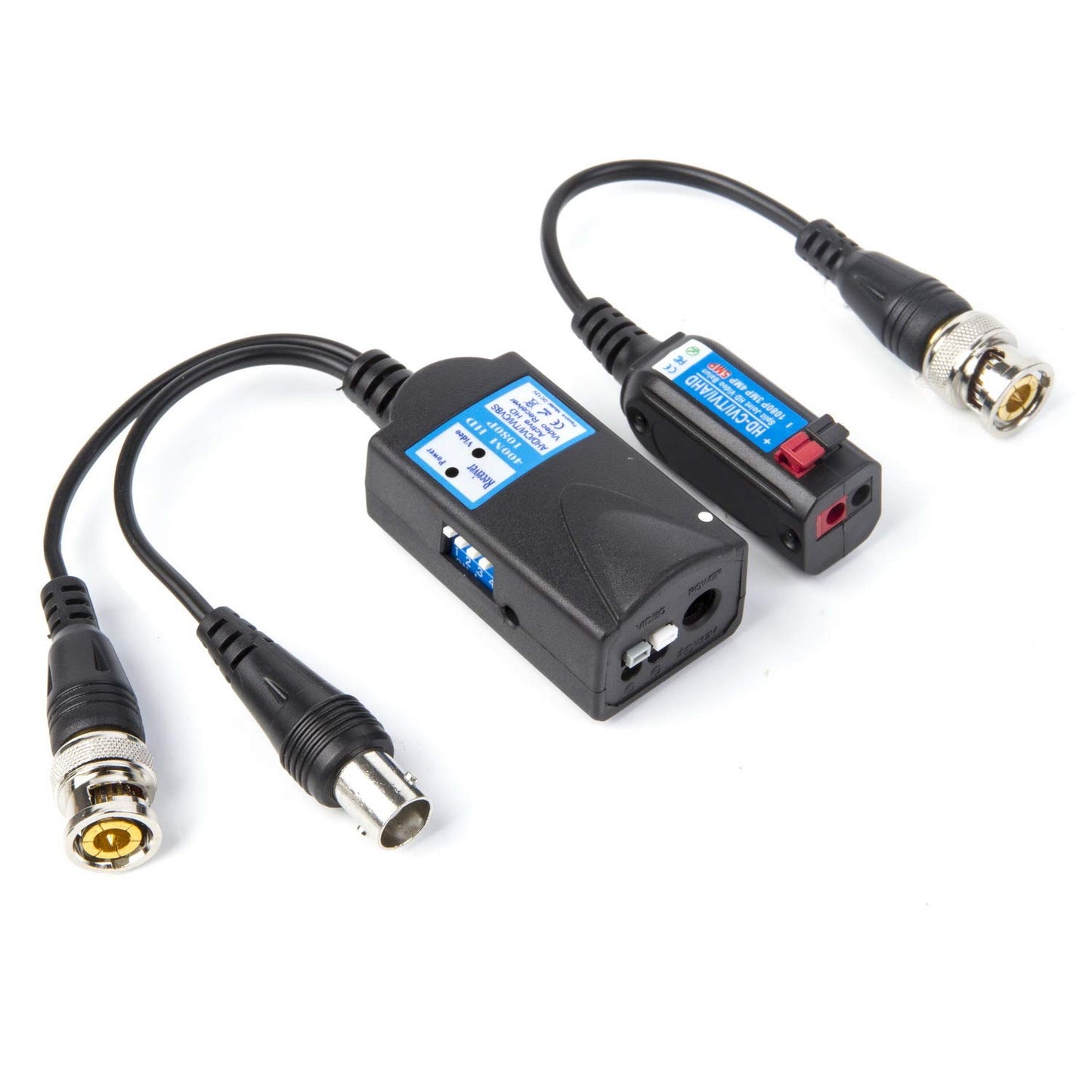 Lapetus Mini CCTV BNC HD CVI/TVI/AHD/CVBS HD Active Video Balun Receiver Power Connector (1080P 400M) 5MP HD-CVI/TVI/AHD Video Balun Transmitter 1