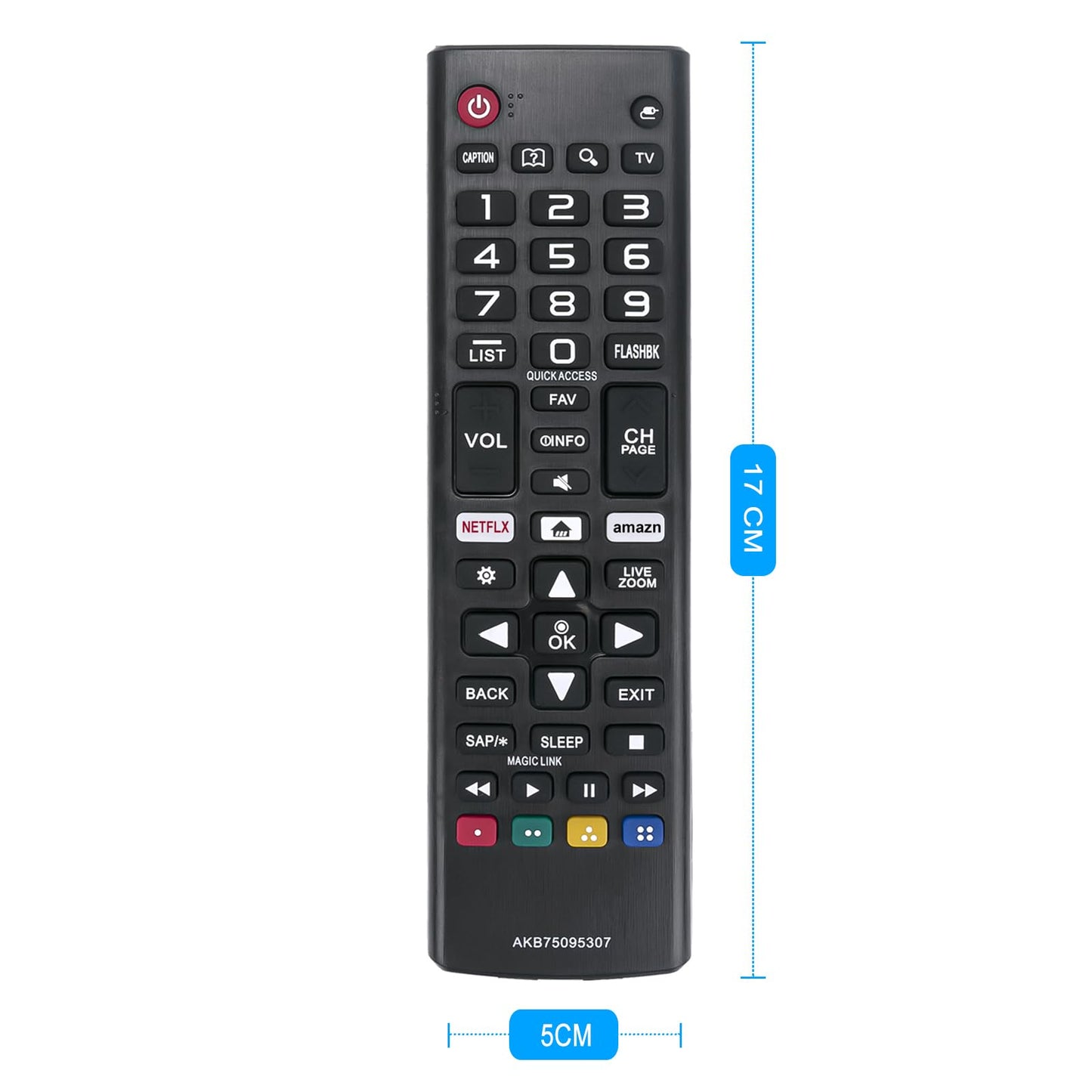 AKB75095307 Remote Control Replacement fit for LG LED LCD TV 43UJ6500 43UJ6560 49UJ6500 49UJ6560 55UJ6520 55UJ6540 55UJ6580 60UJ6540 24lm520d 24LM520S