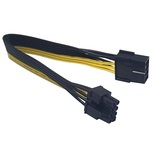 COMeap (2-Pack) 8 Pin PCIe Cable, PCIe 8 Pin Female to 8 Pin(6+2) Male Adapter Extension for PCI Express GPU VGA 9-inch (23cm)