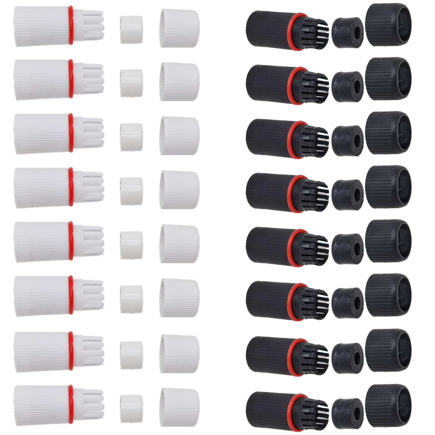 ThtRht 16 Set RJ45 Plug Waterproof Cap Protector Outdoor Ethernet Weatherproof End Cover for PoE Combiner Splitter Adapter Injector Kit Network IP