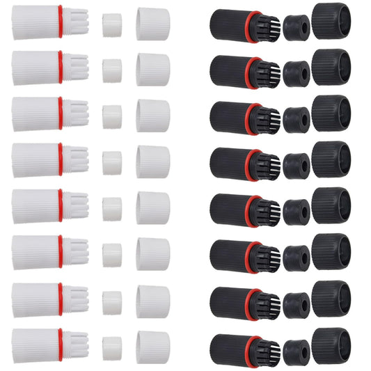 ThtRht 16 Set RJ45 Plug Waterproof Cap Protector Outdoor Ethernet Weatherproof End Cover for PoE Combiner Splitter Adapter Injector Kit Network IP