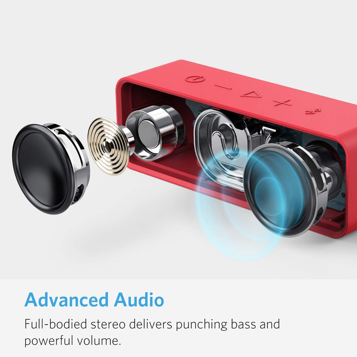 Soundcore Anker 24-Hour Playtime Bluetooth Speaker with 10W Limited Output, Stereo Sound, Rich Bass, 66 ft Bluetooth Range, Built-in Mic. Portable
