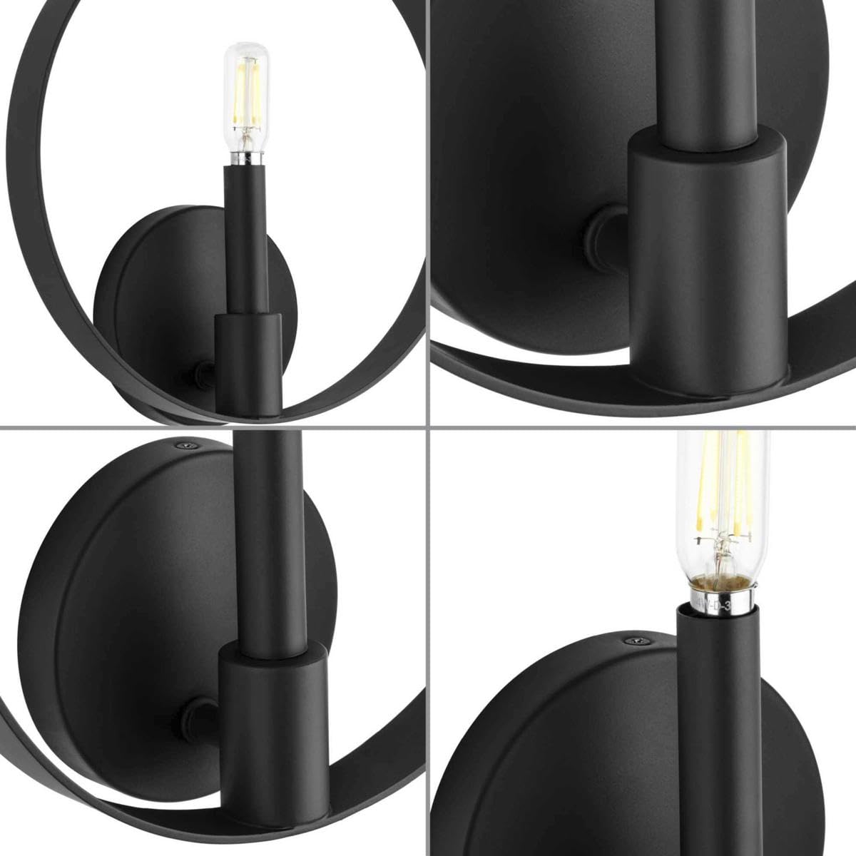 Progress Lighting Breckenridge Collection One-Light Matte Black Rustic Farmhouse Wall Bracket (P710117-31M)