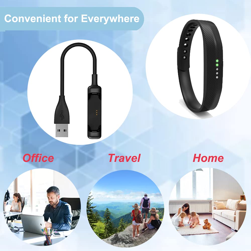 EXMRAT Compatible with Fitbit Flex 2 Charger Cable, Replacement USB Charger Charging Cable for Fitbit Flex 2 (Black)