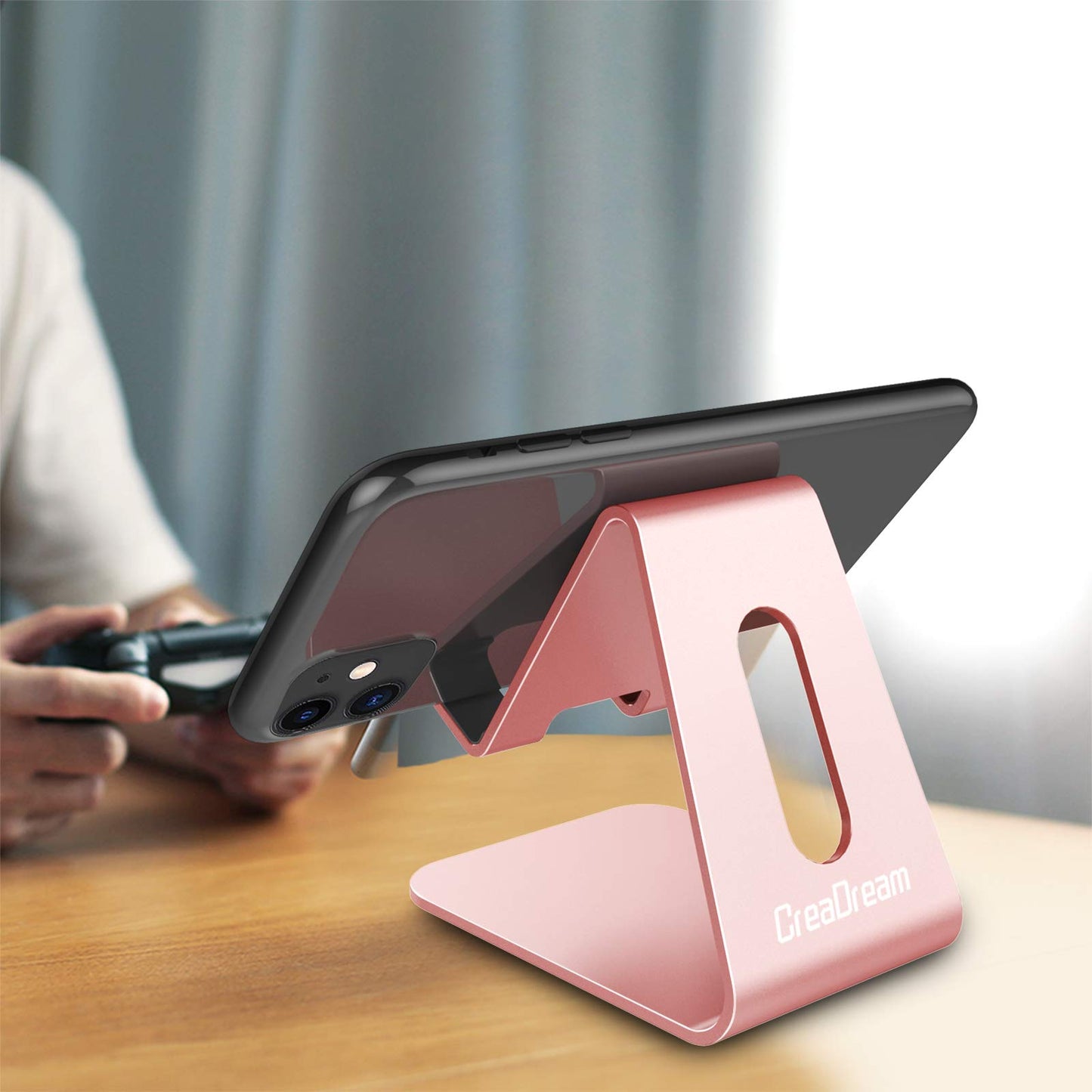 CreaDream Cell Phone Stand, Cradle, Holder, Aluminum Desktop Stand Compatible with Switch, All Smart Phone, iPhone 15 14 13 12 Pro Max Plus Mini Xr X