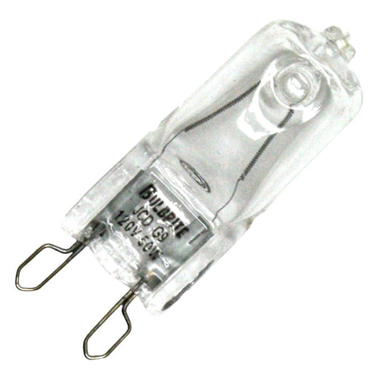 Bulbrite Halogen T4 Q50G9/120 120-Volt Halogen JC Type Line Voltage G9 Bulb, 50-Watt,Clear