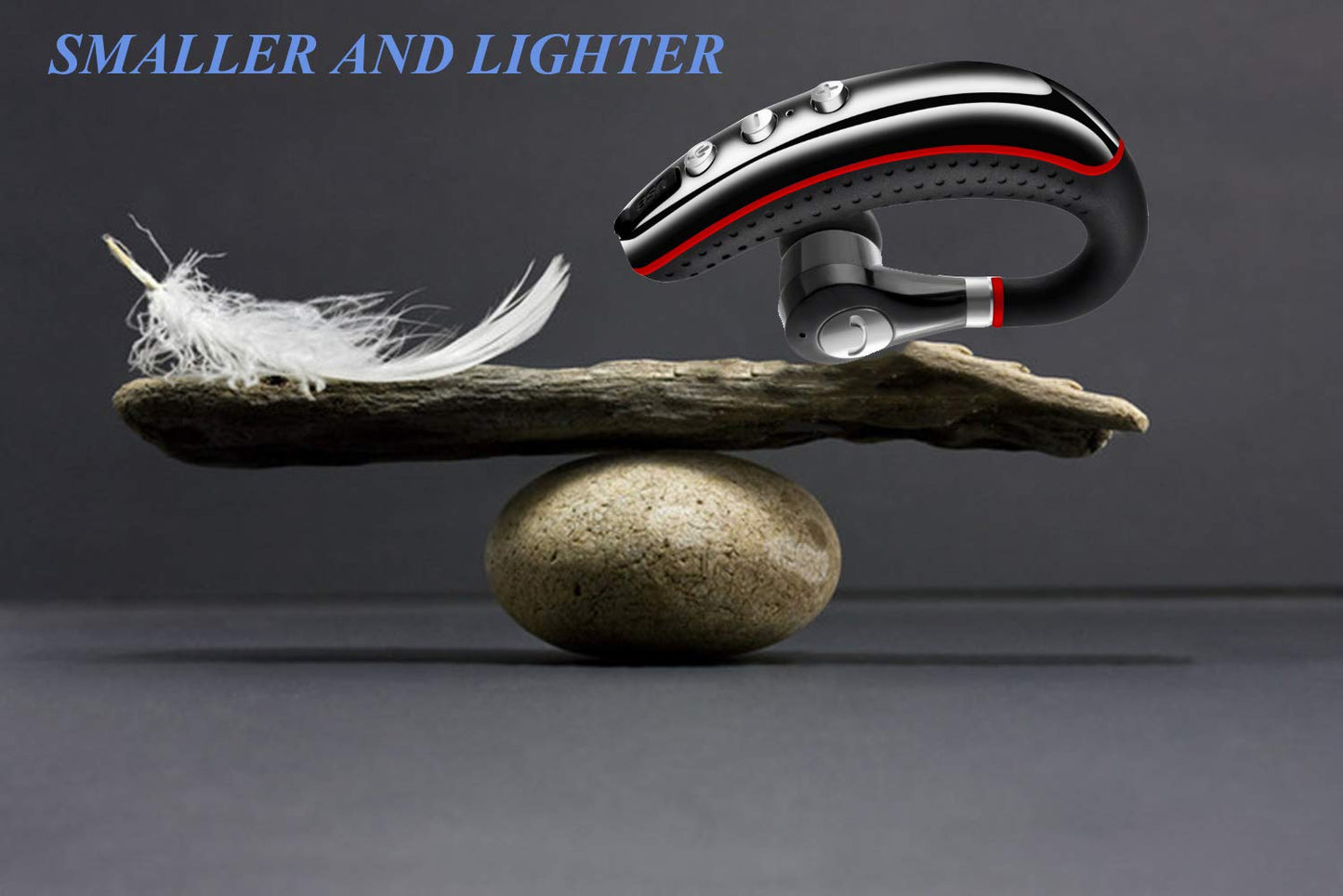 LSAPT Bluetooth Headset V5.0,Wireless Bluetooth Earpiece with Noise Canceling Mic for Cell Phone,Business Earphone
