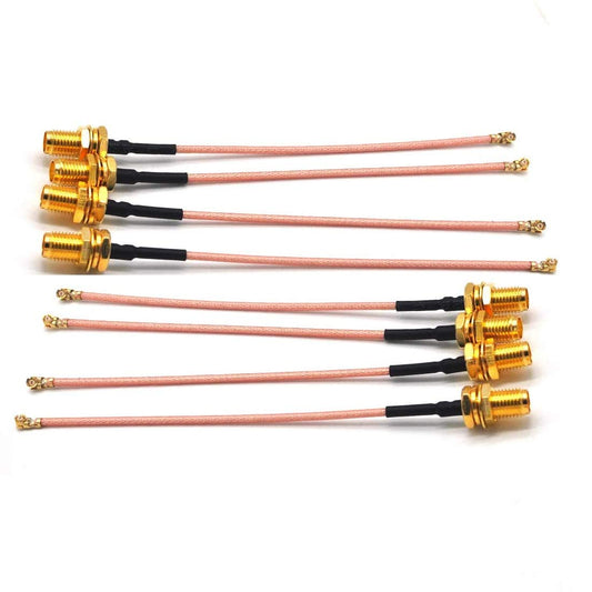 CORONIR 8PCS 20CM IPX/UFL to RP-SMA Female Extension Cord Antenna WiFi Pigtail Cable IPEX U.FL IPX Connector to RP-SMA Female Jack Plug RG178 Coax