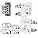 Ahn'Qiraj 2Pcs Universal Vertical Pole Mount Bracket Mount Camera Adapter for CCTV Security Camera Ptz Dome Vertical Pole Wall Mounting Bracket with 8