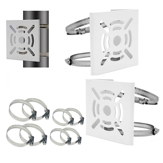 Ahn'Qiraj 2Pcs Universal Vertical Pole Mount Bracket Mount Camera Adapter for CCTV Security Camera Ptz Dome Vertical Pole Wall Mounting Bracket with 8